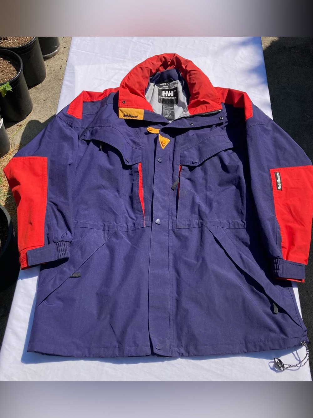 Helly Hanson Helly-Tech Equipe Snowboard Jacket Men's XL Blue Vintage Waterproof